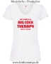 Damen T-Shirt mit V Ausschnitt All I need is a big cock therapy for my holes