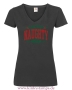 Damen T-Shirt mit V Ausschnitt On the Naughty List