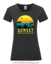 Damen T-Shirt mit rund Ausschnitt Sunset - Enjoy Outdoor Fun