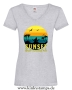 Damen T-Shirt mit V Ausschnitt Sunset - Enjoy Outdoor Fun