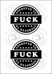 Temporäres Klebetattoo – „Approved to fuck“