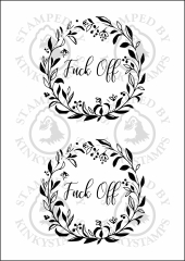 Temporäres Klebetattoo – „Fuck off“ im floralen Design