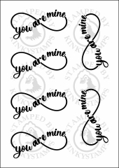Temporäres Klebetattoo – „You are mine“ als Endlosschleife