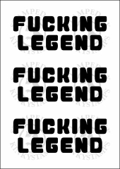 Temporäres Klebetattoo – „Fucking Legend“