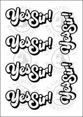 Temporäres Klebetattoo – „Yes, Sir“