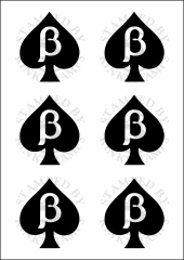 Temporäres Klebetattoo – „Spades-Beta (Cuckold-Symbol)“