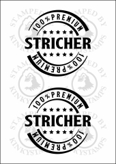 Temporäres Klebetattoo – „100 % Premium Stricher“ mit Sternen