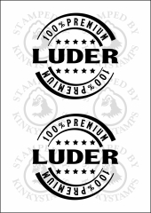 Temporäres Klebetattoo – „100 % Premium Luder“ mit Sternen