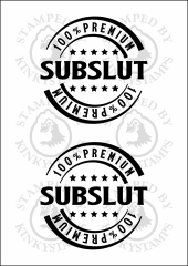 Temporäres Klebetattoo „100 % Premium SubSlut“