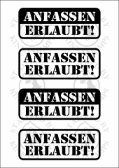 Temporäres Klebetattoo – „Anfassen erlaubt!“