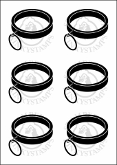 Temporäres Klebetattoo – Halsband mit Ring