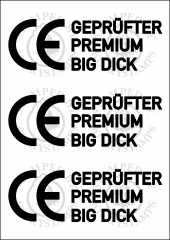 Temporäres Klebetattoo – „CE geprüfter Big Dick“