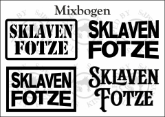Temporäres Klebetattoo – „Sklaven Fotze“