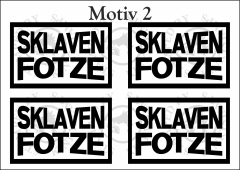 Temporäres Klebetattoo – „Sklaven Fotze“