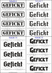 Temporäres Klebetattoo „Gefickt“