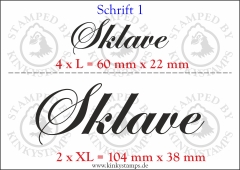 Temporäres Klebetattoo „Sklave“