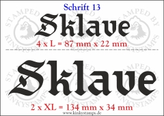 Temporäres Klebetattoo „Sklave“