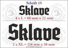 Temporäres Klebetattoo „Sklave“
