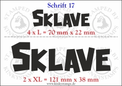 Temporäres Klebetattoo „Sklave“