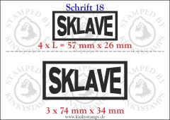 Temporäres Klebetattoo „Sklave“