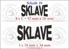 Temporäres Klebetattoo „Sklave“
