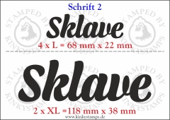Temporäres Klebetattoo „Sklave“