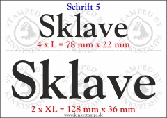 Temporäres Klebetattoo „Sklave“