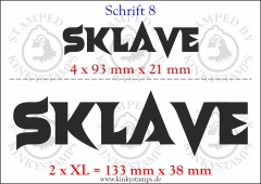 Temporäres Klebetattoo „Sklave“