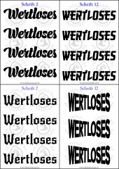 Temporäres Klebetattoo „wertloses“