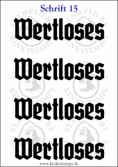 Temporäres Klebetattoo „wertloses“