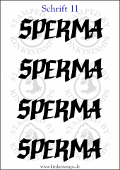Temporäres Klebetattoo „Sperma“