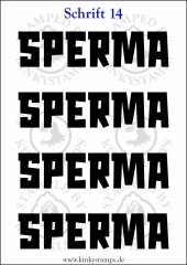 Temporäres Klebetattoo „Sperma“