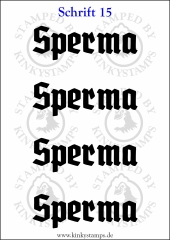 Temporäres Klebetattoo „Sperma“