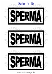 Temporäres Klebetattoo „Sperma“