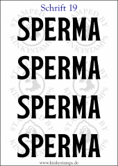 Temporäres Klebetattoo „Sperma“