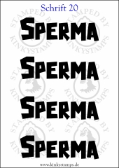Temporäres Klebetattoo „Sperma“