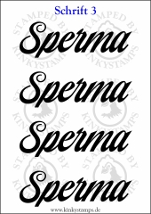 Temporäres Klebetattoo „Sperma“
