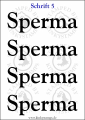 Temporäres Klebetattoo „Sperma“