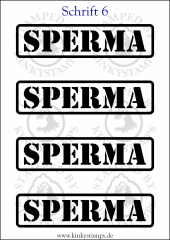 Temporäres Klebetattoo „Sperma“