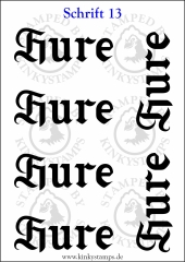 Temporäres Klebetattoo Hure