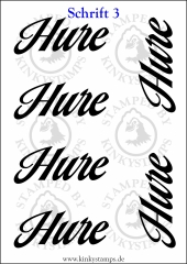 Temporäres Klebetattoo Hure