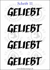 Temporäres Klebetattoo „Geliebt“