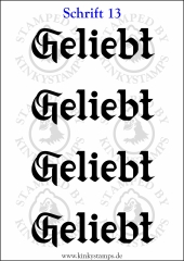 Temporäres Klebetattoo „Geliebt“