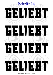 Temporäres Klebetattoo „Geliebt“