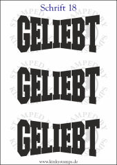 Temporäres Klebetattoo „Geliebt“