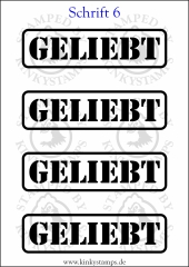 Temporäres Klebetattoo „Geliebt“