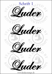 Temporäres Klebetattoo „Luder“