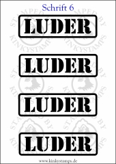 Temporäres Klebetattoo „Luder“