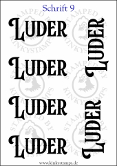 Temporäres Klebetattoo „Luder“
