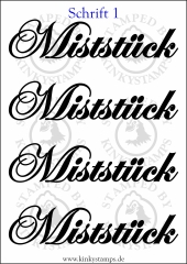 Temporäres Klebetattoo „Miststück“